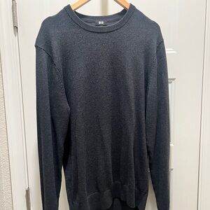 UNIQLO Men’s Crewneck Sweater – Dark Gray, Size Medium